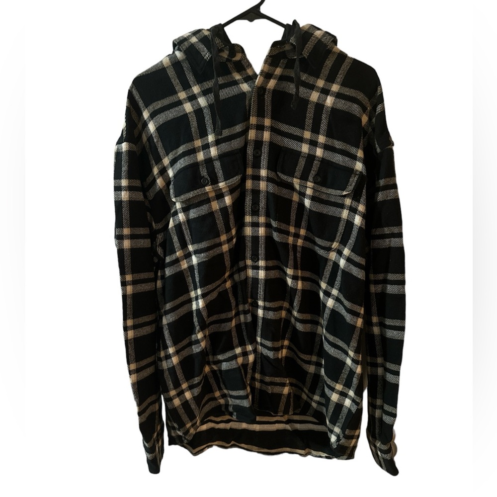 American Eagle flannel with hoodie